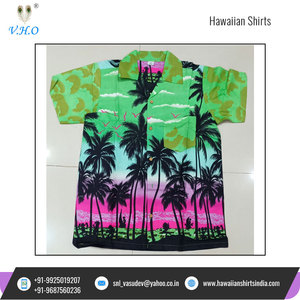 Chemise d'été à manches courtes pour soirée plage, nouveau Design chemises hawaïennes imprimées palmier à bas prix - Product Image 2