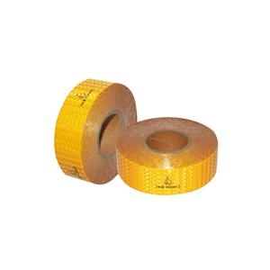 Ruban réfléchissant de qualité diamant prismatique 55 mm x 50 m jaune imprimable en PET adhésif - Product Image 1