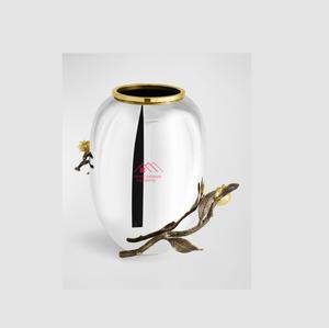 Decoración de mesa para centro de mesa de boda y florero de sala de estar, florero de Metal con acabado plateado, superventas - Product Image 1