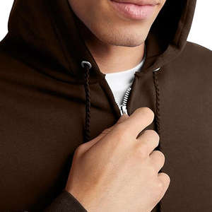 Sudaderas con capucha con cremallera de poliéster a precio de fábrica 320 GSM Premium sudaderas pesadas al por mayor sudaderas suaves cómodas y cálidas - Product Image 2