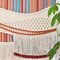 Tapices de Macramé Artesanales, Arte Mural con Detalles de Nudos, para Compradores Minoristas, Proveedor al por Mayor, Sostenible, Ligero, Vietnam