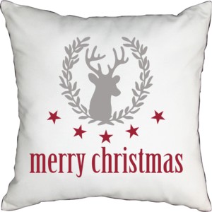 Vente chaude blanc coton coussin oreiller couvre belle noël renne imprimé économique maison décorative couvre Animal - Product Image 1