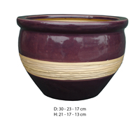 Pot de fleur en céramique artisanal vietnamien et jardinières pour centre de jardin poterie en argile pour fournitures de pépinière décoration de jardin