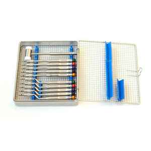 Kit de túneles dentales de acero inoxidable autoclavable, juego de instrumentos quirúrgicos manuales para cirugía periodontal y colocación de implantes - Product Image 4