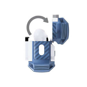 Étui pour AirPods Netzy 3ème génération, noir, antichoc, avec bouton, étui de protection pour écouteurs avec airbag - Product Image 1