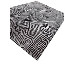 Tapis en laine et viscose tufté à la main Contour Ashwood/Ebony, motif abstrait, 8x11 pieds, doux pour la maison - Tra-13248 - Product Image 2