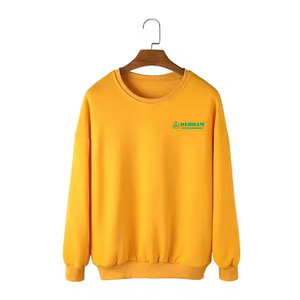 Sweat-shirts personnalisés pour hommes, col rond, 100% coton, respirant, séchage rapide, en molleton épais, pour l'hiver, uni - Product Image 4