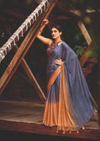 Sari en Chiffon pour Soirée, Blouse de Créateur, Style Indien Traditionnel, Tendance Décontractée, Tissu Fleuri, Couleurs Magnifiques