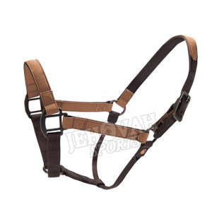 Cabestro de cuero acolchado para caballos hecho a mano, estilo inglés, para todas las estaciones, para uso en equitación, hecho en Pakistán - Product Image 5