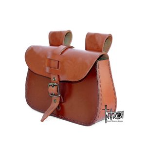 Bolsa de Cintura Rectangular de Cuero Genuino Hecha a Mano Medieval, Bolsa de Cintura de Cuero de 3-4 mm de Grosor para LARP, Vikingos, Renacimiento y Reenactamiento - Product Image 1