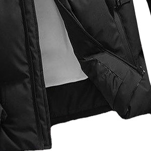 Veste d'hiver matelassée pour homme, doudoune épaisse, veste isolante et coupe-vent avec capuche amovible - Product Image 5