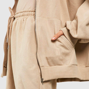 2025 New <b>Women's</b> Jacket Set Winter Elegant Pocket Winter Zipper <b>Cardigan</b> Top Straight Leg Pants 2-piece Set - Product Image 4