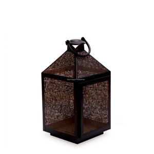 Linterna de vela de Metal con estilo, linterna de vela de malla negra para jardín y hogar, linternas colgantes decorativas hechas a mano - Product Image 5