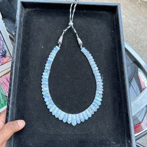 สร้อยคอลูกปัดมูนสโตนสายรุ้งสีฟ้าแวววาวเครื่องประดับมูนสโตนแฟนซีสร้อยคอสำหรับผู้หญิงของขวัญสำหรับ - Product Image 4