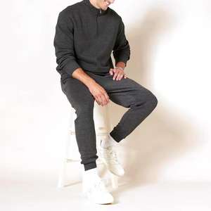 OEM Custom Half Zipper Sweatshirt <b>Long</b> Sleeve Solid Color Pullover <b>Jumper</b> Casual Autumn Sweatshirts - Product Image 4