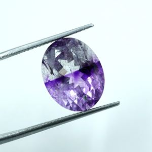 Cacoxenite de pierre précieuse d'améthyste Super Seven naturelle à facettes en coupe ovale et coupe coussin avec rutile pour la fabrication de bijoux - Product Image 2