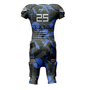 Uniforme de fútbol americano personalizado para hombre, novedad, venta al por mayor, manga corta, diseño transpirable para equipos - Product Image 3
