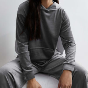 Sudaderas con Capucha de Terciopelo de Algodón para Mujer, Ropa Casual de Invierno para Calle con Logotipo Frontal, Ecológica y de Secado Rápido - Product Image 5