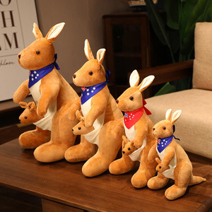 En stock: Peluche súper suave <span class=keywords><strong>con</strong></span> bufanda de canguro extraíble, de algodón PP, ideal para cumpleaños, alivio del estrés y como recuerdo. - Product Image 1