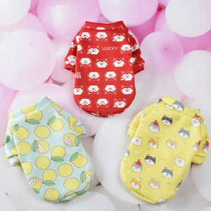 <span class=keywords><strong>Ropa</strong></span> Cómoda para Mascotas al por Mayor, Camiseta Transpirable y Elástica para Perros, Chaleco para Perros con Estampados para el Verano - Product Image 3