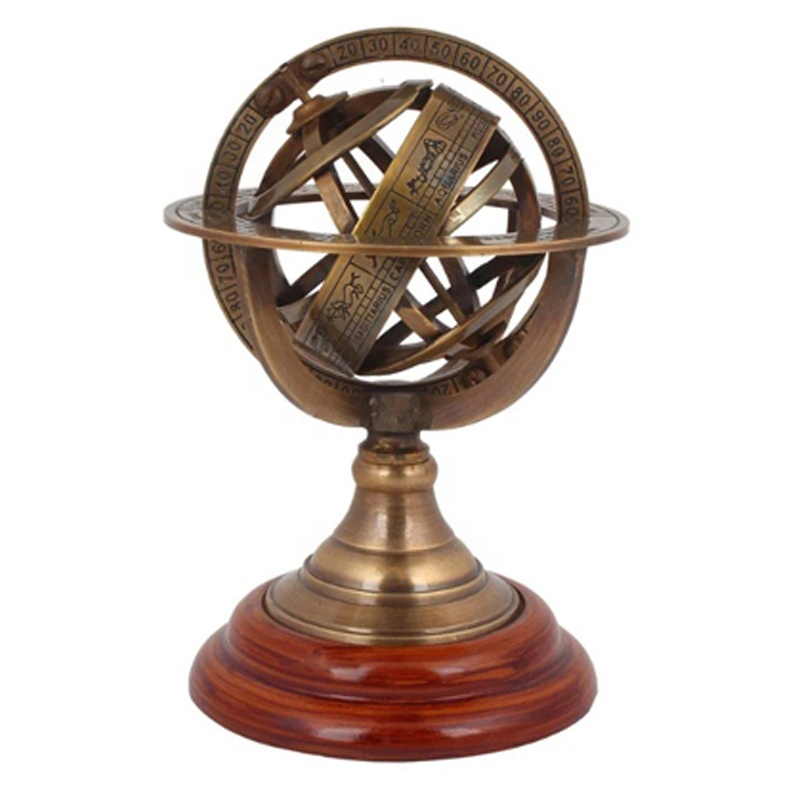 Messing Armillary Sphere von 8 Zoll Größe Hot Selling Top Grade Sphere Zum Verkauf von indischen Hersteller mit Ihrem Namen Logo