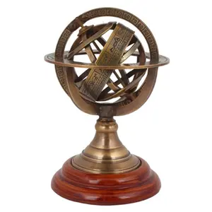 Brass Armillary Sphere of 8 Inch Size Hot Selling Top Grade Sphere For Sale By Indian Manufacturer with Your Name Logo