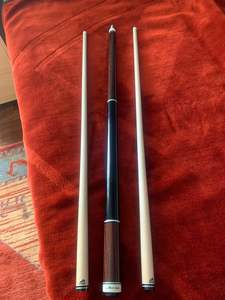 Diseño de lujo de alta calidad Billar 1/2 tacos divididos Curly cocobolo ébano incrustaciones hechas a mano carambola palos de piscina - Product Image 4