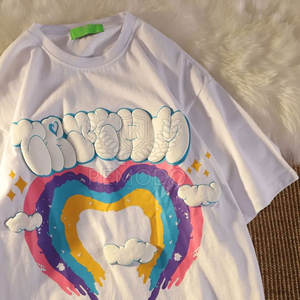 Services OEM à bas prix T-shirts à impression bouffante pour hommes Dernier style de t-shirts à impression bouffante pour hommes à conception personnalisée - Product Image 3