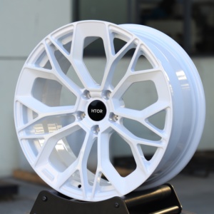 Rines Forjados HTOR Estilo Rally 18x9.5 5x114.3 Blanco Brillante, Rines Forjados JDM Racing, Personalizados para Civic Type R STI Evo <span class=keywords><strong>Yaris</strong></span> - Product Image 6