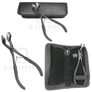 New Stainless Steel Black Matte Powder Coating Hair Extensions Pro in <b>Tape</b> Press Pliers Available With Leather Kit Customization - Product Image 1