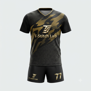 Nuevo Uniforme de Voleibol Unisex Estampado de Manga Corta con Cuello en V, Absorbente de Humedad, 100% Poliéster, para Todas las Temporadas - Product Image 2