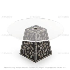 Plateau de présentation de gâteaux en nacre royale et acrylique, support à dessert personnalisé fait à la main, Eid Ramadan et grandes célébrations - Product Image 2