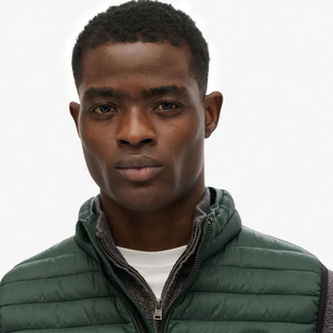 Chaleco acolchado para hombre, cálido, con forro polar, con cuello levantado, cremallera completa, sin mangas, transpirable, informal, para invierno - Product Image 5