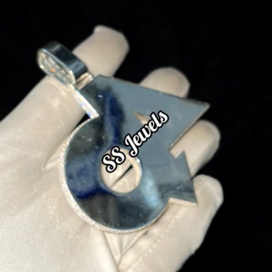 จี้เพชรโมอิสสีเขียวมรกตจำนวน40แบบกำหนดเอง925เงินฮิปฮอปเย็นนำโชคสร้อยคอทดสอบผ่าน - Product Image 5