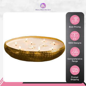 Tamaño personalizado, forma redonda, iluminación decorativa para el hogar, latón macizo, fabricación de velas votivas, contenedor de tarro de vela profunda - Product Image 6