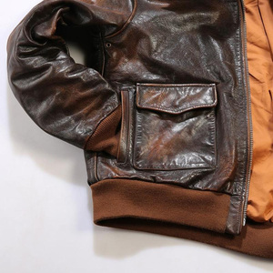 Blouson d'aviateur pilote OEM avec impression de logo personnalisé, broderie, vêtements de ville pour hommes pour femmes, vêtements d'extérieur à la mode décontractés - Product Image 2