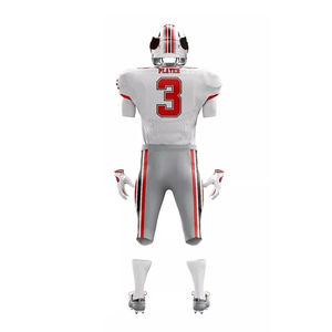 Service OEM Maillot de football américain Uniforme Style unique Manches courtes Respirant Équipement de sport avec impression professionnelle Longueur - Product Image 3