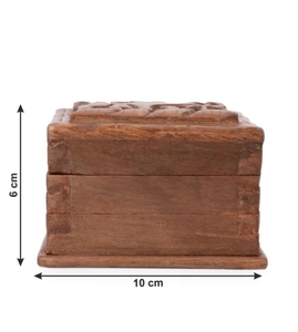 Cajas de joyería de diseño surtido talladas a mano de madera de nogal-Ideas de regalo únicas hechas a mano de 4x4 pulgadas para hombres y mujeres - Product Image 6