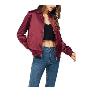 Chaqueta universitaria de satén personalizable para mujer con mangas de piel sintética y diseño personalizado bordado abrigos de alta calidad para mujer - Product Image 4