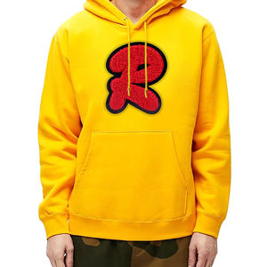 Sudaderas con capucha bordadas de chenilla para hombre de talla grande Logo Fleece Winter Basics Algodón mezclado Nuevo estilo Chenille Hoodies - Product Image 1