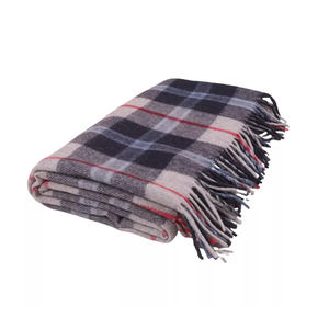 Manta de lana azul marino de Douglas suave de diseño personalizado, manta de Cachemira de vendedor y fabricante indio - Product Image 1