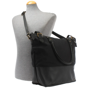 Bolso bandolera de lona negro Cómodo mango de cuero Resistente al agua Correa de hombro ajustable Estilo vintage Unisex Todas las estaciones - Product Image 6
