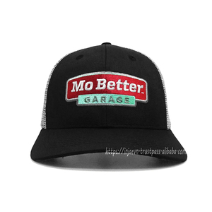 <b>Flat</b> Embroidery Logo High Quality Trucker <b>Caps</b>, Mid Profile Trucker <b>Hats</b> Custom Gorras Sports <b>Caps</b> - Product Image 1