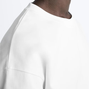 Camiseta de hombro caído de gran tamaño de alta calidad para hombres personalizada de manga corta de peso pesado suelta transpirable - Product Image 3