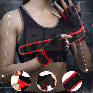 Gants de fitness Gants d'haltérophilie en cuir sans doigts avec protection du poignet pour l'entraînement en salle de sport - Product Image 4