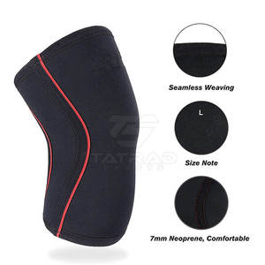 Genouillères de musculation professionnelles en néoprène à haute élasticité, personnalisées, longues, protection lourde, vente chaude, OEM - Product Image 3