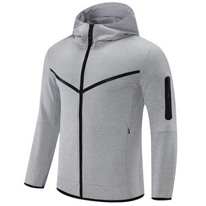 เสื้อฮู้ดผู้ชายผ้าโพลีเอสเตอร์100% ปรับแต่งได้มีซิประบายอากาศเป็นมิตรกับสิ่งแวดล้อม - Product Image 2