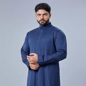 Tendance arabe vente chaude mode hommes Thobes vêtements traditionnels de musulman portant avec la meilleure qualité Thobes Thawb taille adulte - Product Image 5