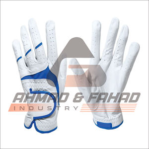Gants de golf pour hommes, main gauche/droite, cuir de mouton véritable, doux et respirant avec granules antidérapants, logo personnalisé pour le sport - Product Image 5