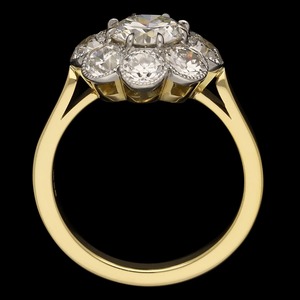 Bague de fiançailles de mariage solitaire en argent sterling 925 plaqué or Moissanite cultivée en laboratoire 1 carat unisexe pour hommes - Product Image 3